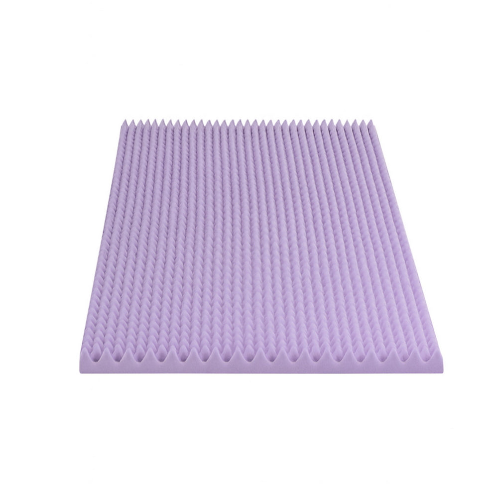 5cm Memory Foam Mattress Topper Lavender Infused Egg Crate King Single