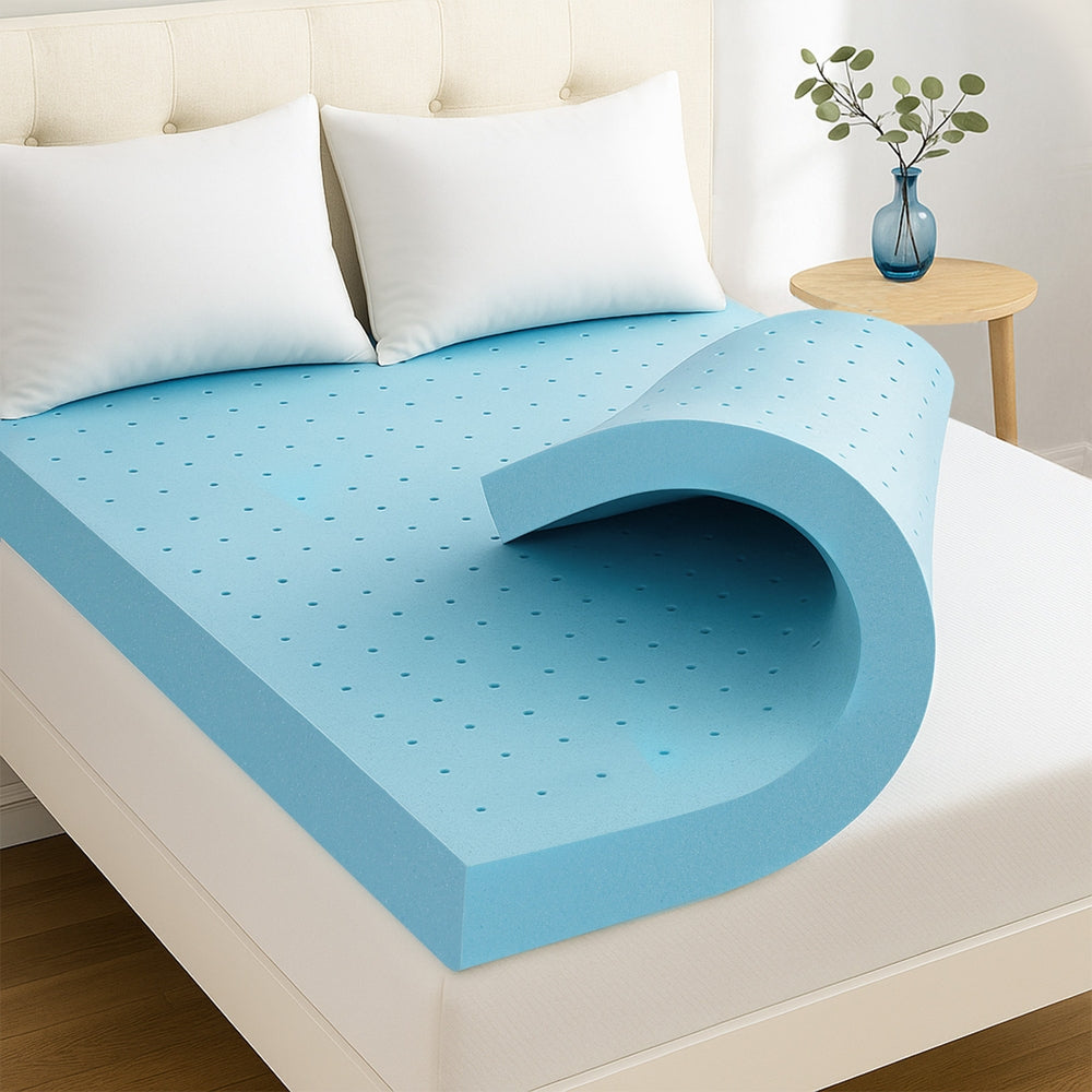 12cm Memory Foam Mattress Topper Ventilated Cool Gel Bamboo Cover Double