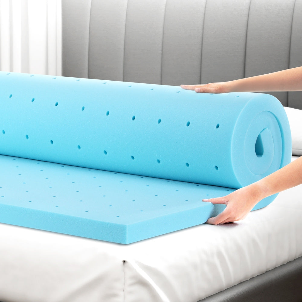 Memory Foam Mattress Topper Ventilated Cool Gel 5cm Double-7