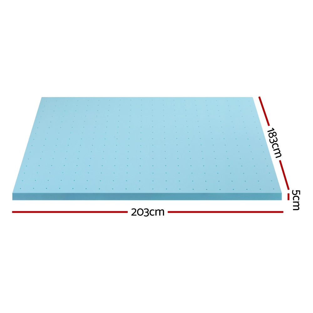 Memory Foam Mattress Topper Ventilated Cool Gel 5cm King