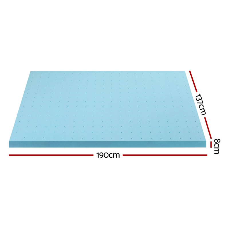 Memory Foam Mattress Topper Ventilated Cool Gel 8cm Double-2