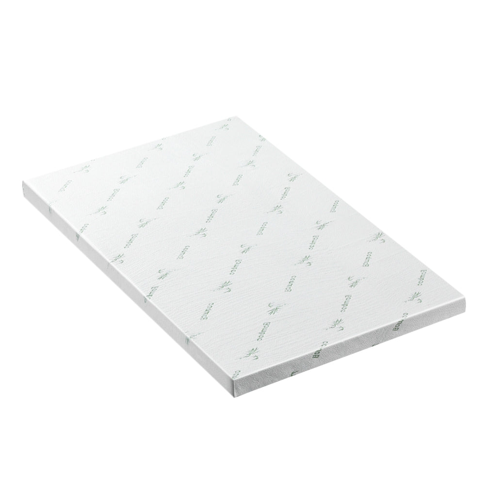 Memory Foam Mattress Topper Ventilated Cool Gel 8cm King Single with breathable fabric and soft cushioning layer