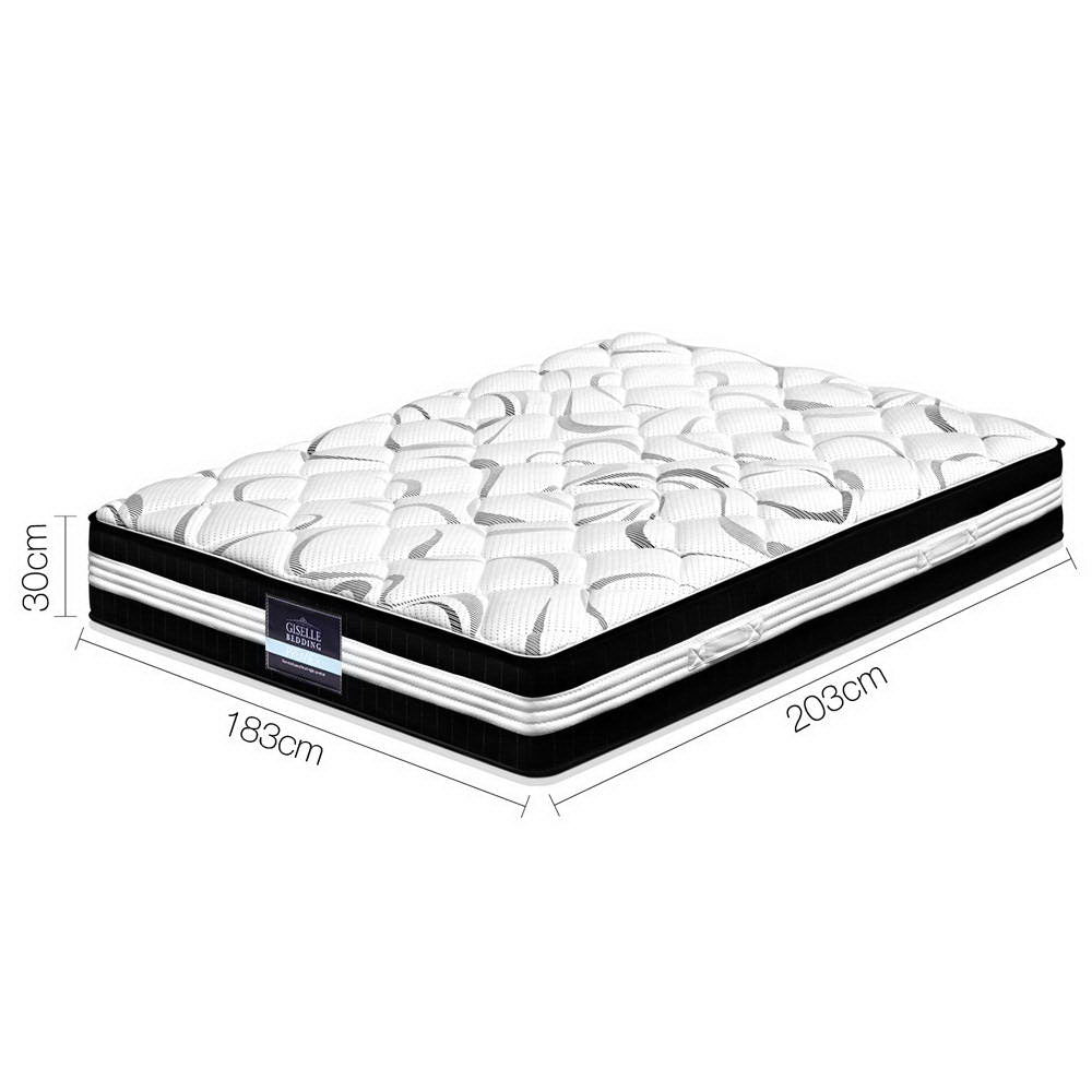 Mykonos Euro Top Pocket Spring Mattress 30cm Thick - King