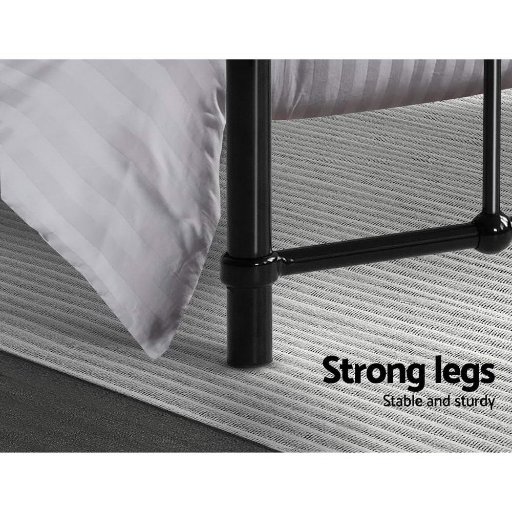 Leo Metal Queen Bed Frame Black