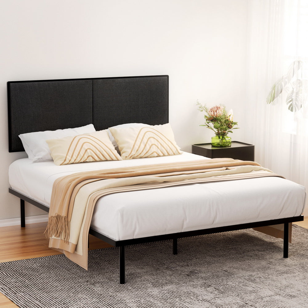 Kembla Metal Queen Bed Frame Black-1