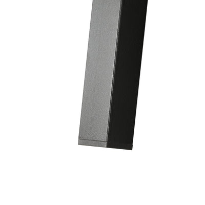 Close-up of black metal leg component from Paula King Single Metal Bed Frame Black With Wooden Headboard by Bedzy