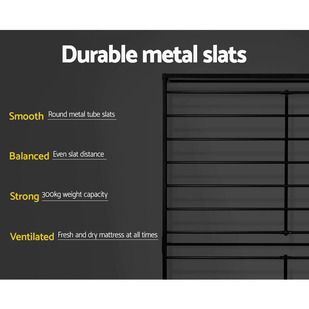 Wategos Metal Double Bed Frame Black
