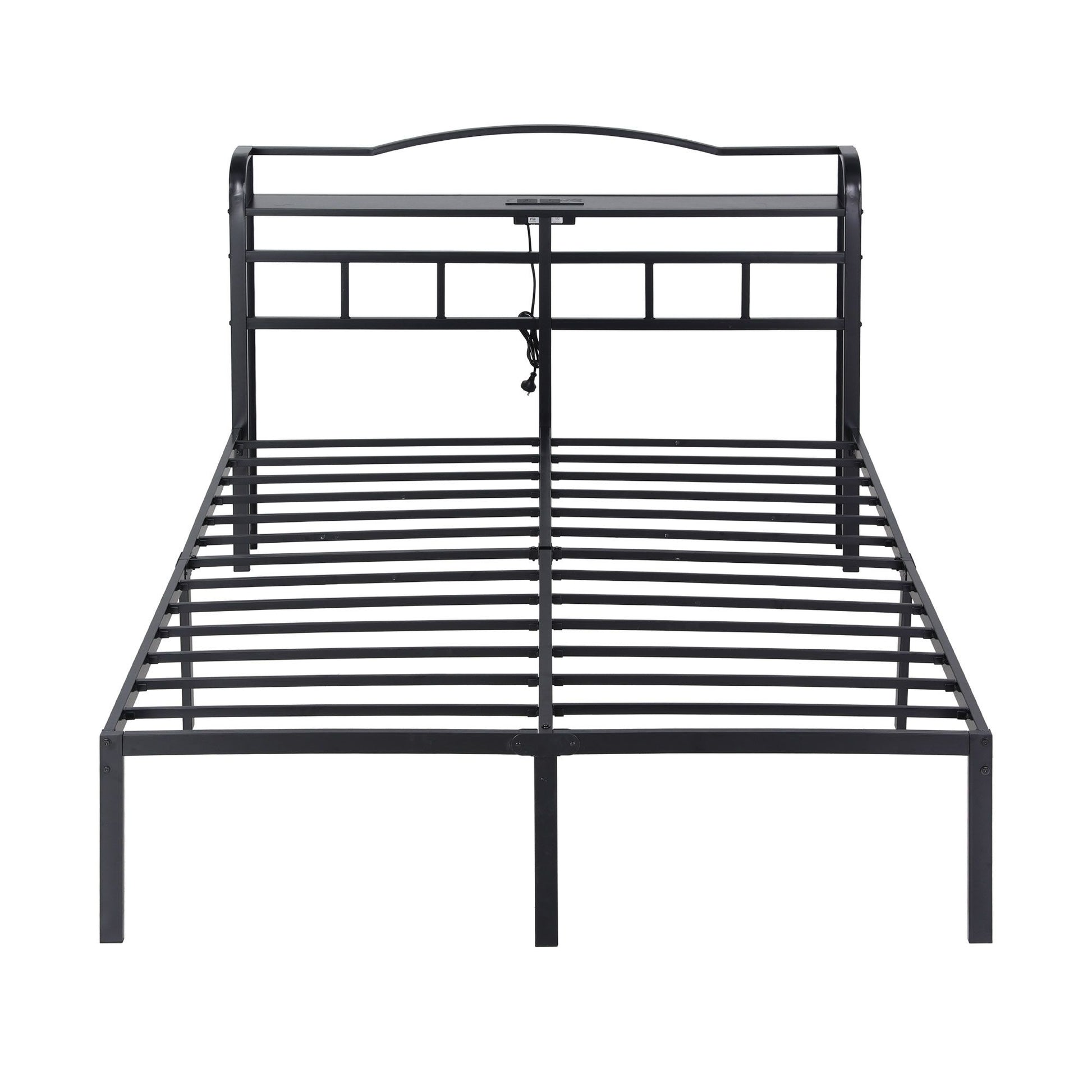 Bed Frame Double Size with Charging Station WAVE-3