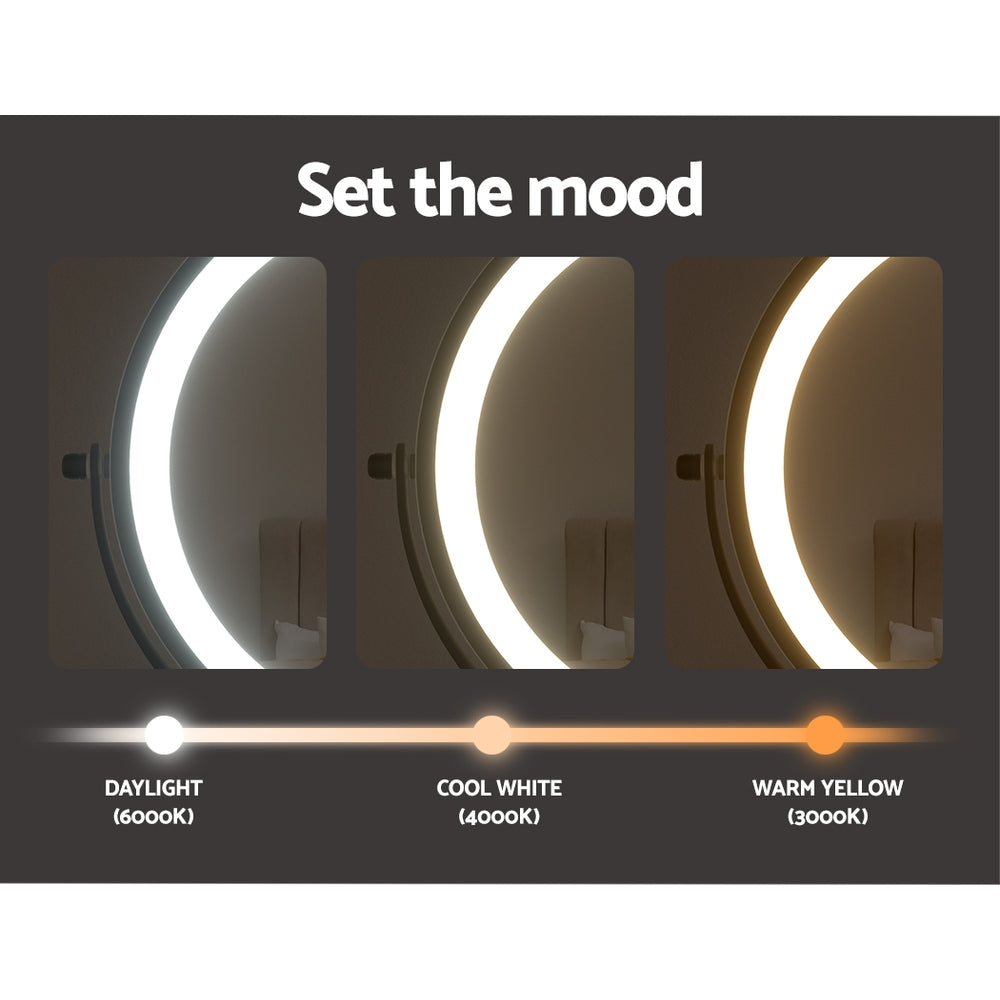 Extendable Makeup Mirror 10X Magnifying Double-Sided Bathroom Brown-5