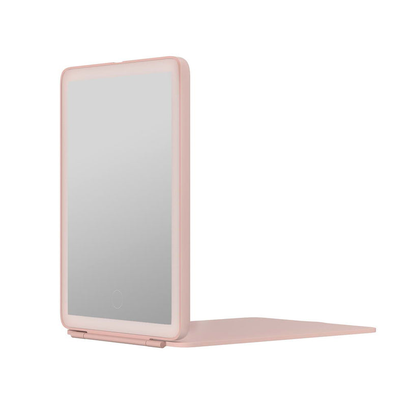 Compact Makeup Mirror w/ LED Light Portable Foldable Travel Beauty Pink-3