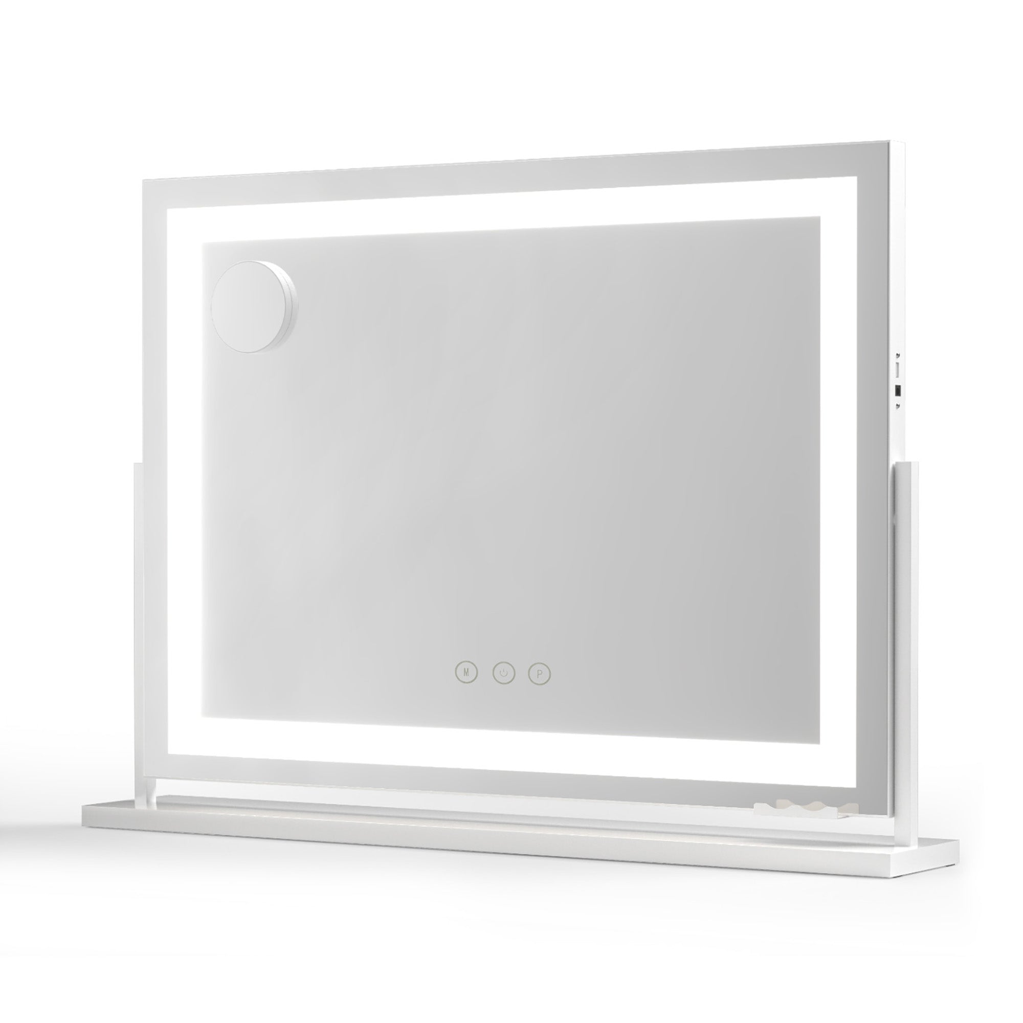 Makeup Mirror 80x58cm 360～ Rotatable Vanity Mirror with Lights Bright Light Strip Adjustable