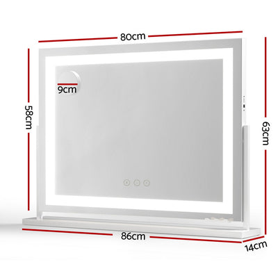 Makeup Mirror 80x58cm 360～ Rotatable Vanity Mirror with Lights Bright Light Strip Adjustable