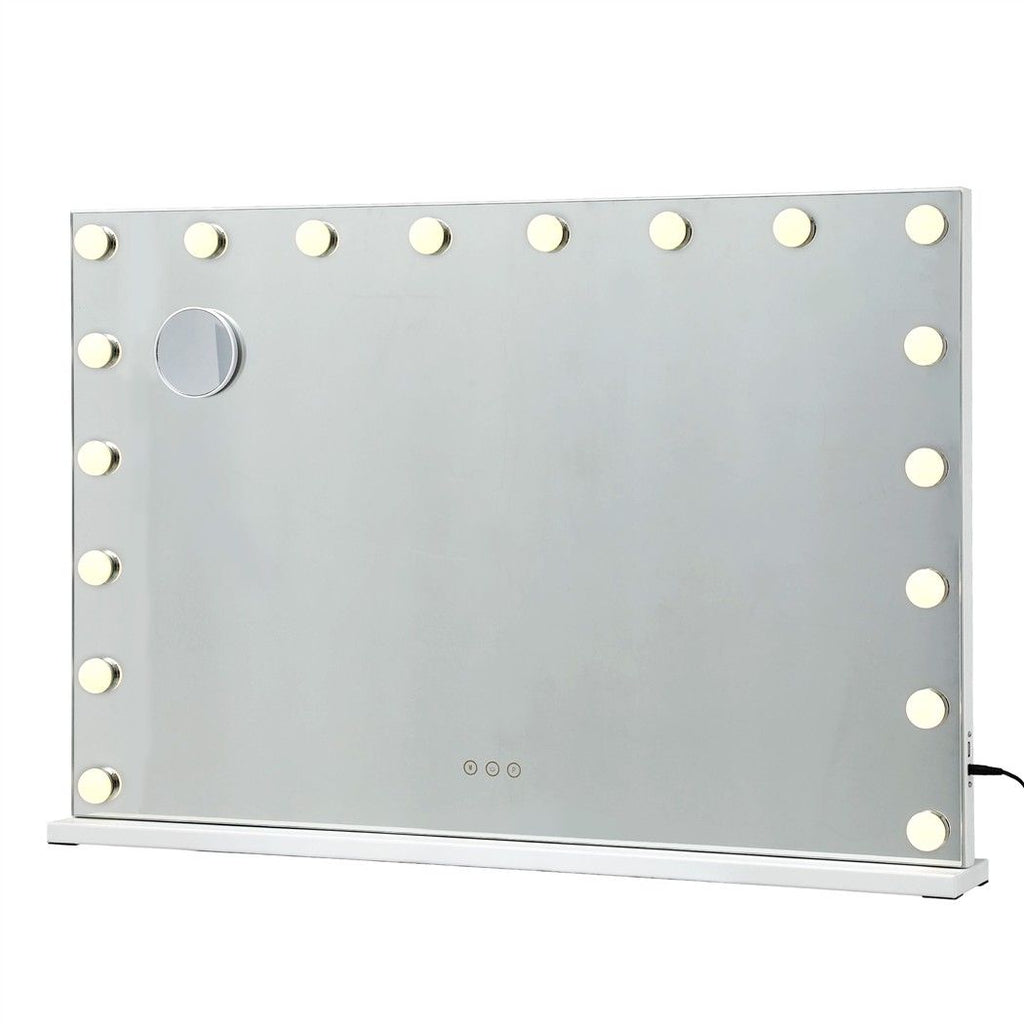 90x60cm Makeup Mirror Large Hollywood Vanity Mirror with 18 Dimmable LED Bulbs