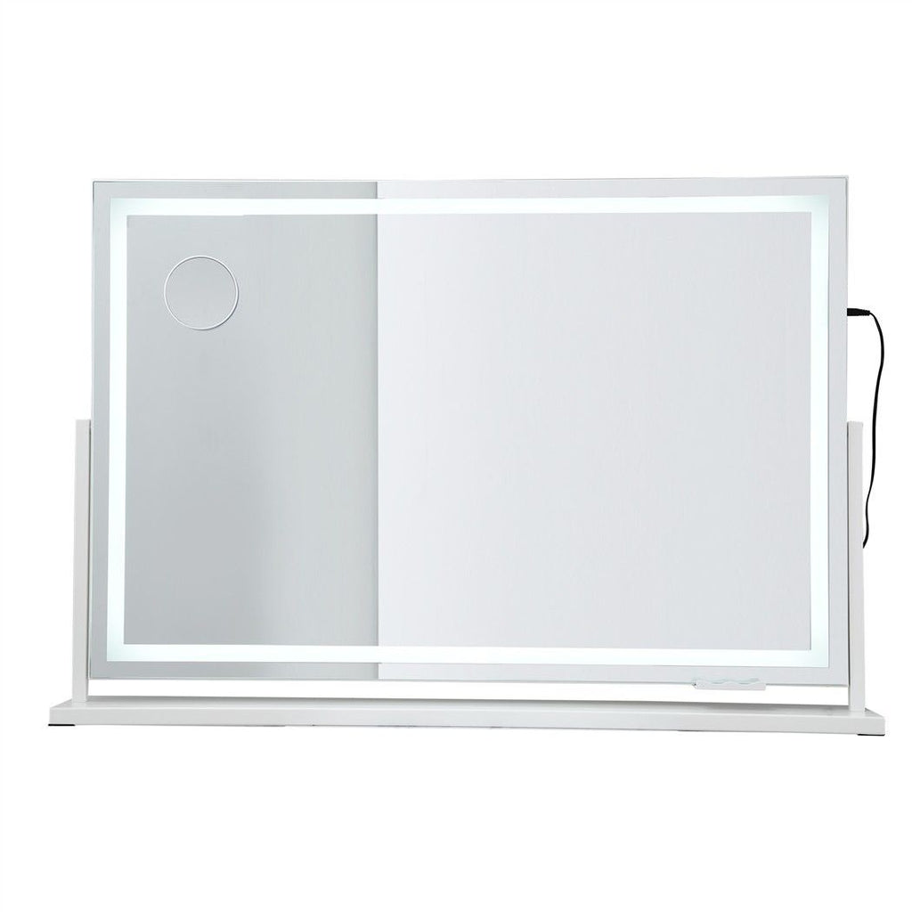90x60cm Makeup Mirror 360 degree Rotatable Vanity Mirror 10x magnifing