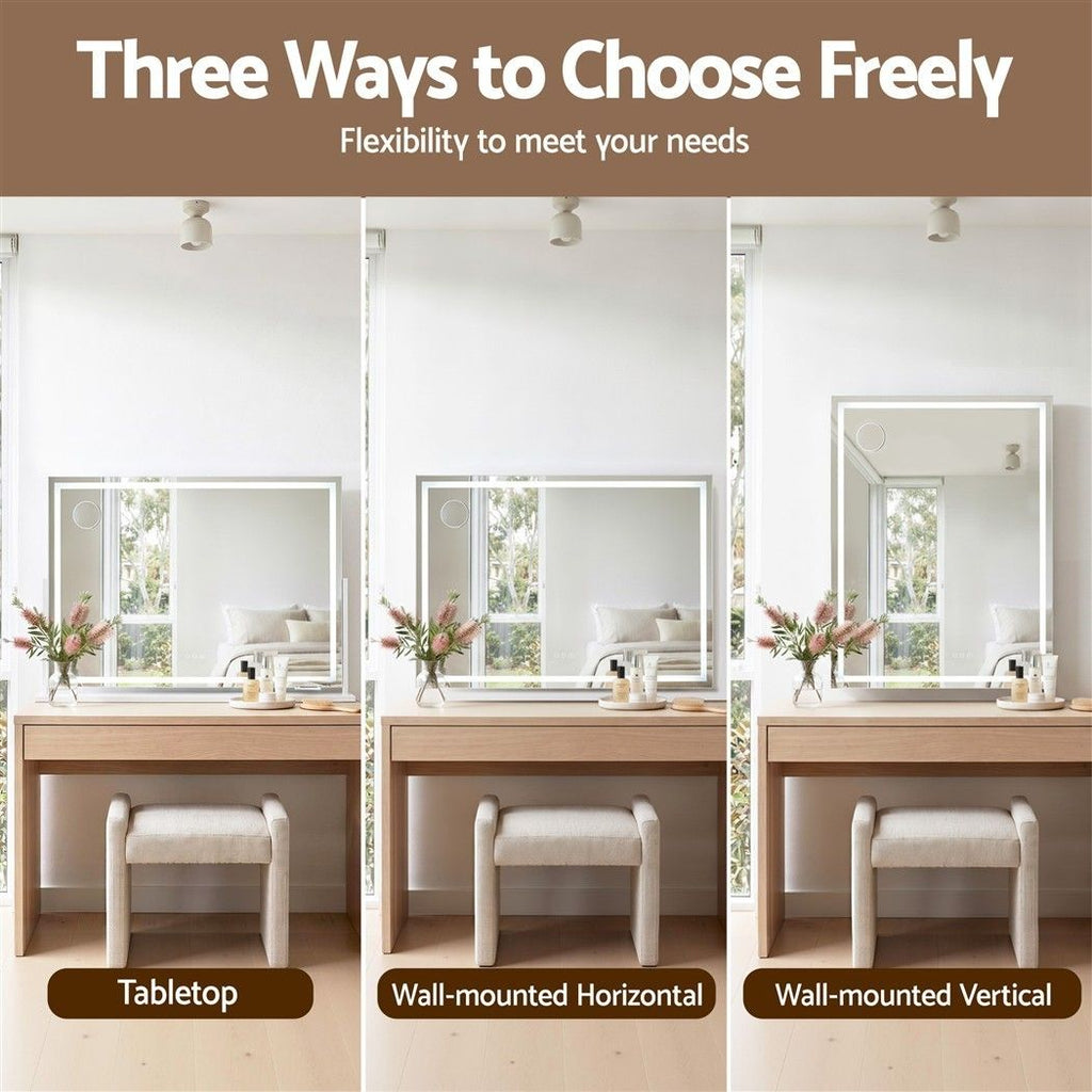 90x60cm Makeup Mirror 360 degree Rotatable Vanity Mirror 10x magnifing