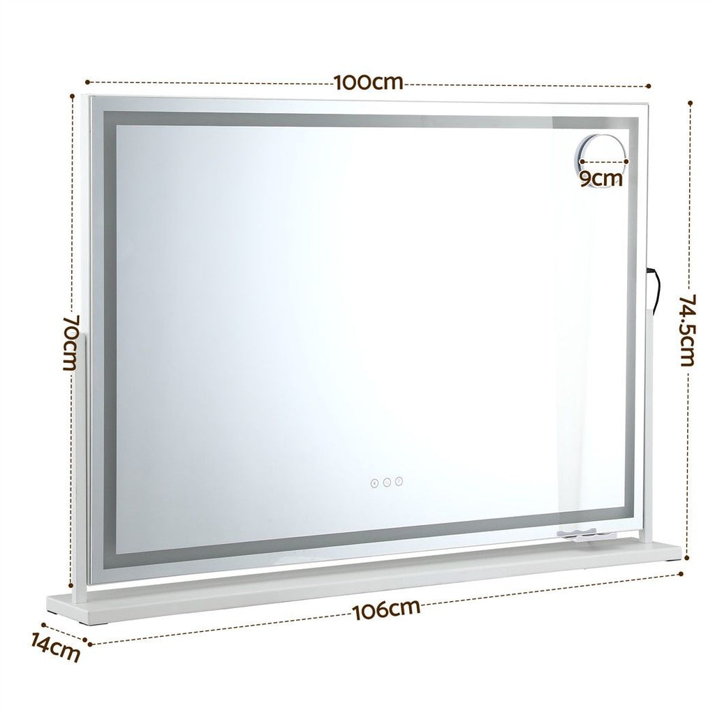 100x70cm Makeup Mirror 360 degree Rotatable Vanity Mirror 10x magnifing