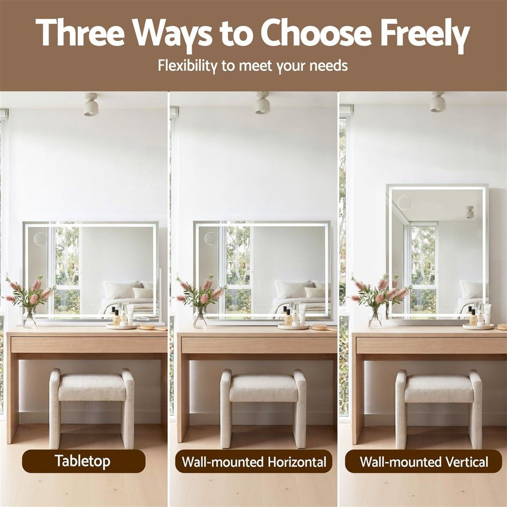 100x70cm Makeup Mirror 360 degree Rotatable Vanity Mirror 10x magnifing