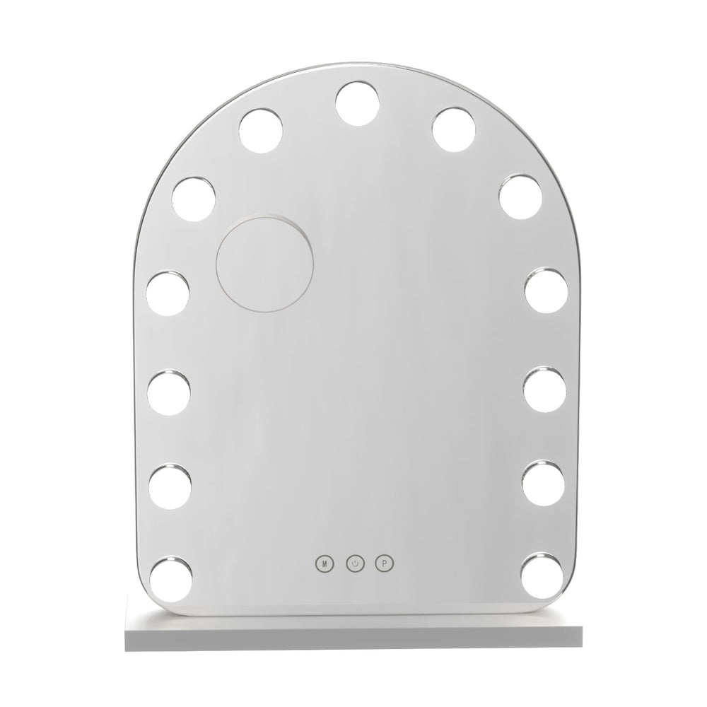 Makeup Mirror 40x50cm Dressing Vanity LED Bulb Light with 5x Magnification White Arch