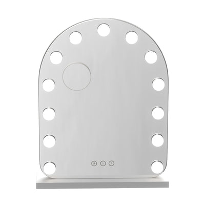 Makeup Mirror 40x50cm Dressing Vanity LED Bulb Light with 5x Magnification White Arch