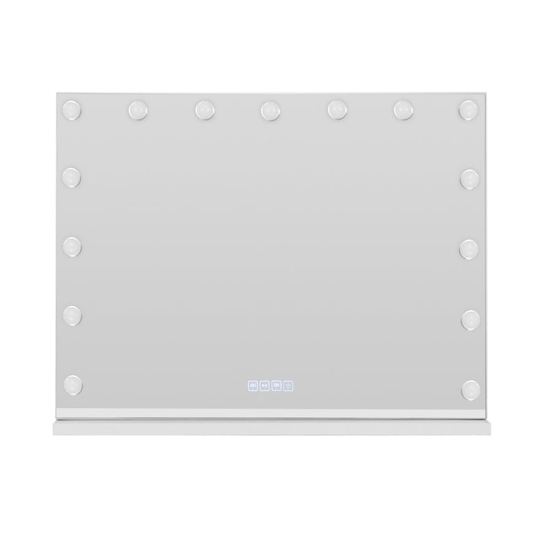 Bluetooth Makeup Mirror 80x58cm Hollywood Vanity with LED Light Wall-3