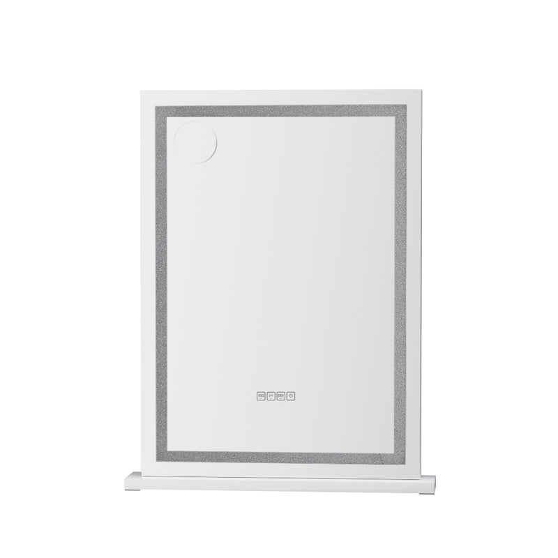 Bluetooth Makeup Mirror 58x80cm Hollywood Vanity with LED Light Crystal-3