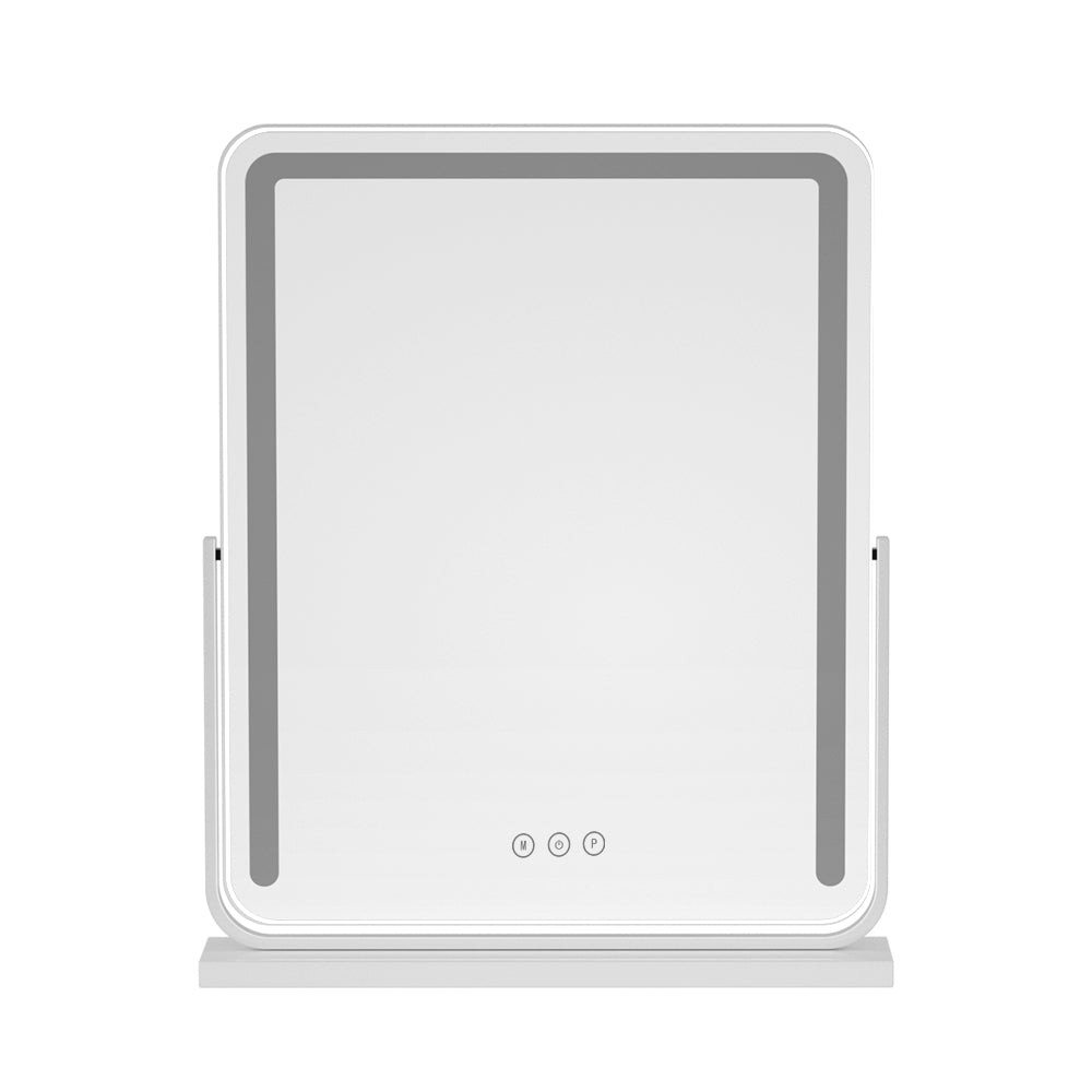 Makeup Mirror 40x50cm Hollywood Vanity with LED Light Strip Rotation
