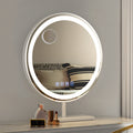 Makeup Mirror 40x40cm Hollywood Vanity with LED Light Tabletop Round