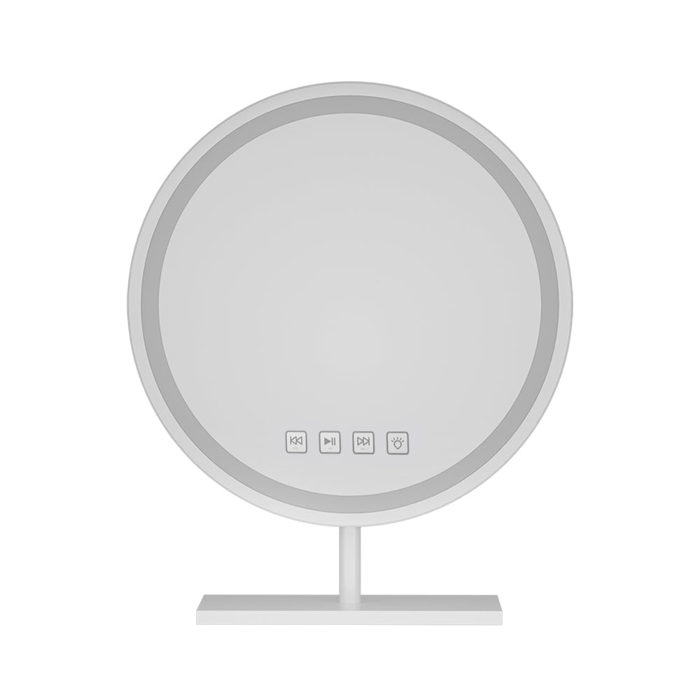 Makeup Mirror 40x40cm Hollywood Vanity with LED Light Tabletop Round
