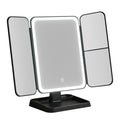LED Makeup Mirror Tri-fold Lighted Vanity Mirrors 1X2X3X Magnifications