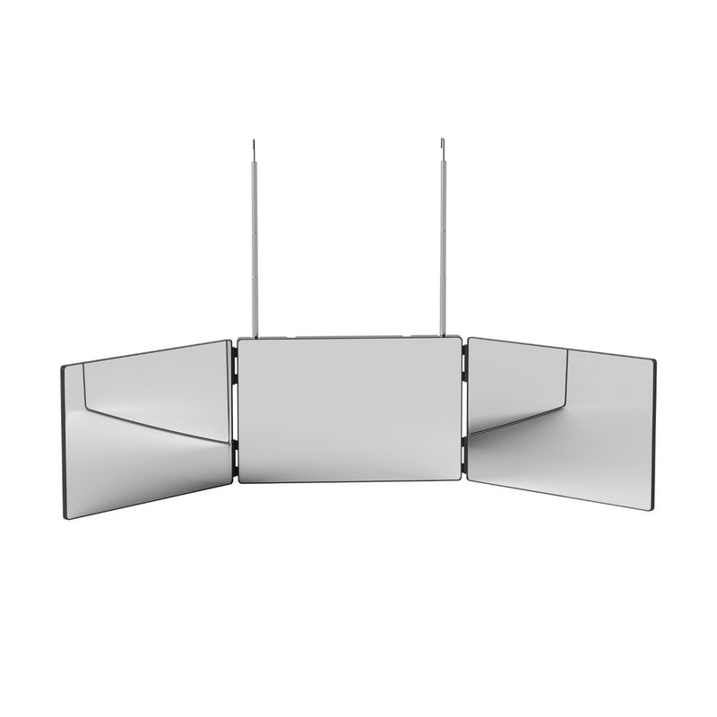 Trifold Mirror Makeup Portable with Height Adjustable 3 Way Telescoping Hook Hair Cutting Styling-3