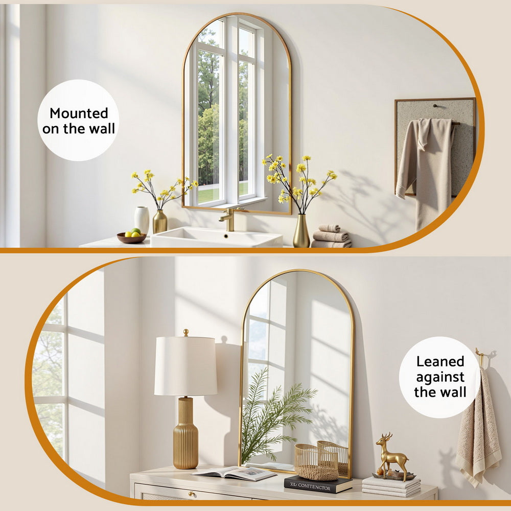 86x50cm Arched Wall Mirror Vanity Makeup Home Decor