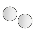 2 Wall Mirror Makeup 60cm Home Decor Framed Mirrors Bathroom Round Black