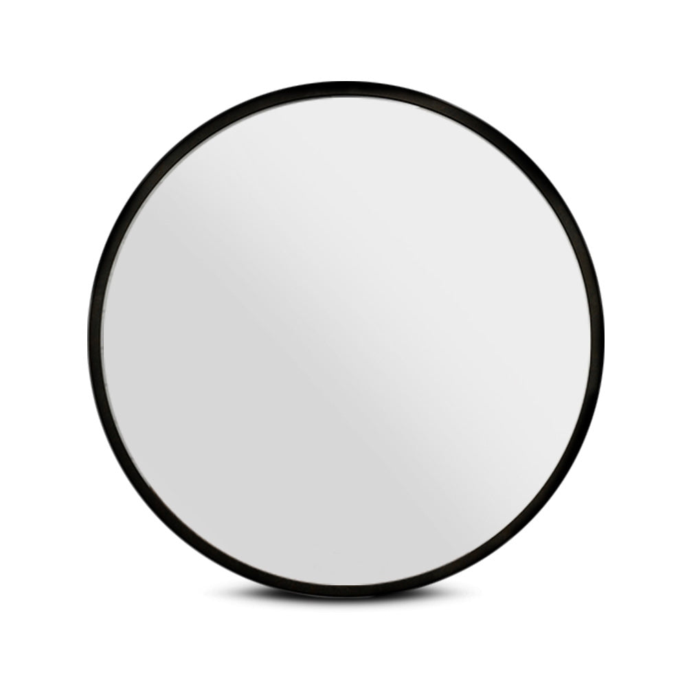 2 Wall Mirror Makeup 60cm Home Decor Framed Mirrors Bathroom Round Black