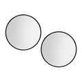 2 Wall Mirror Makeup 70cm Home Decor Framed Mirrors Bathroom Round Black