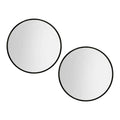 2 Wall Mirror Makeup 80cm Home Decor Framed Mirrors Bathroom Round Black