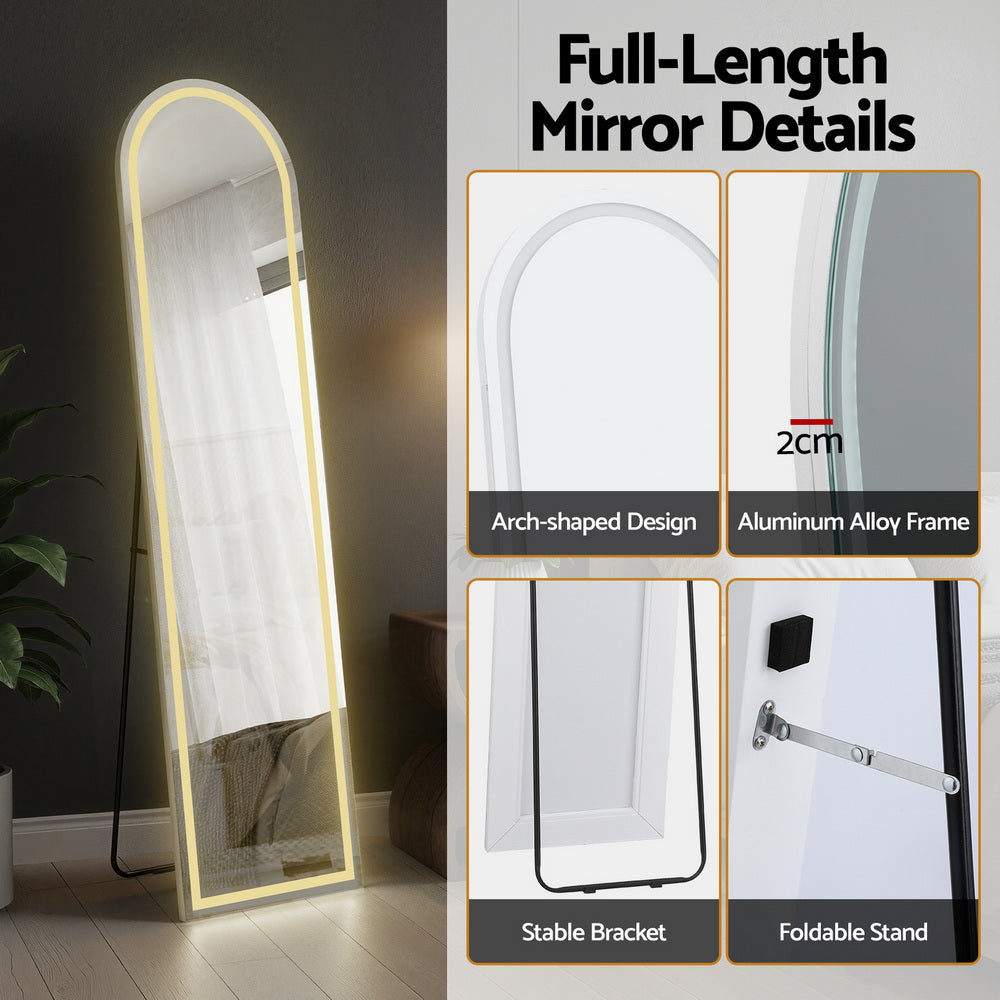 LED Full Length Mirror Floor Dressing Mirror 160cm