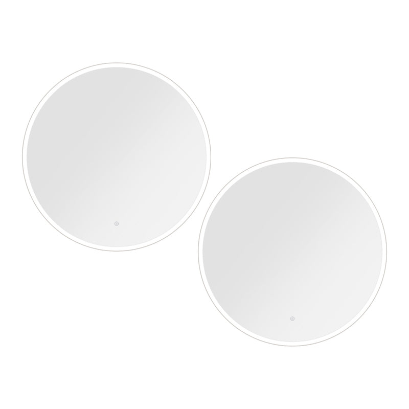 2 Wall Mirror 80cm with Led light Makeup Home Decor Bathroom Round Vanity-1