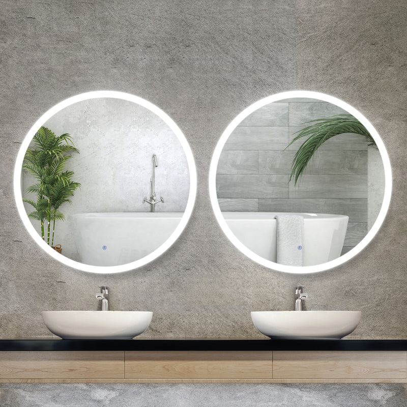 2 Wall Mirror 80cm with Led light Makeup Home Decor Bathroom Round Vanity-7