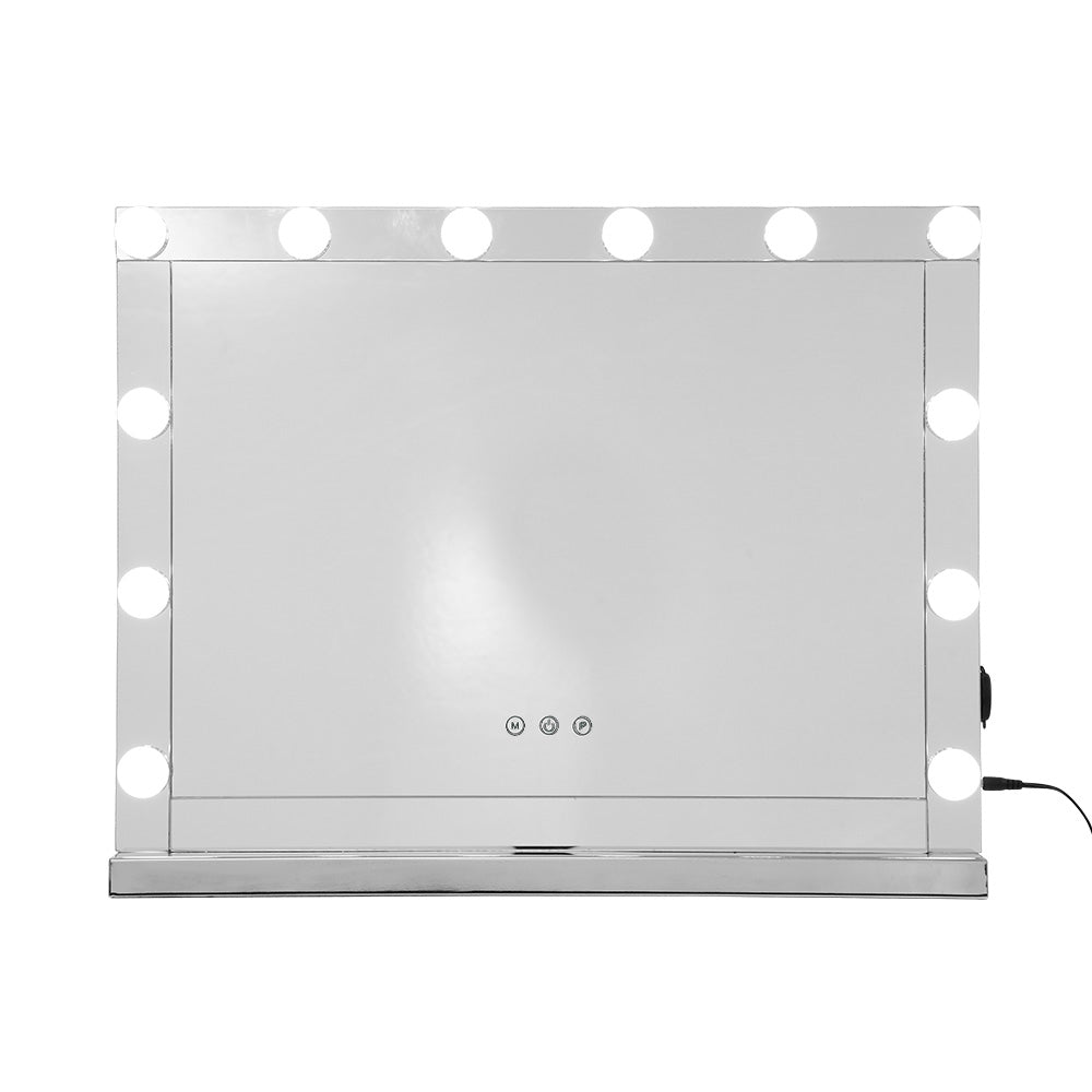 Makeup Mirror Hollywood with Light Frame Vanity Dimmable Wall 12 LED