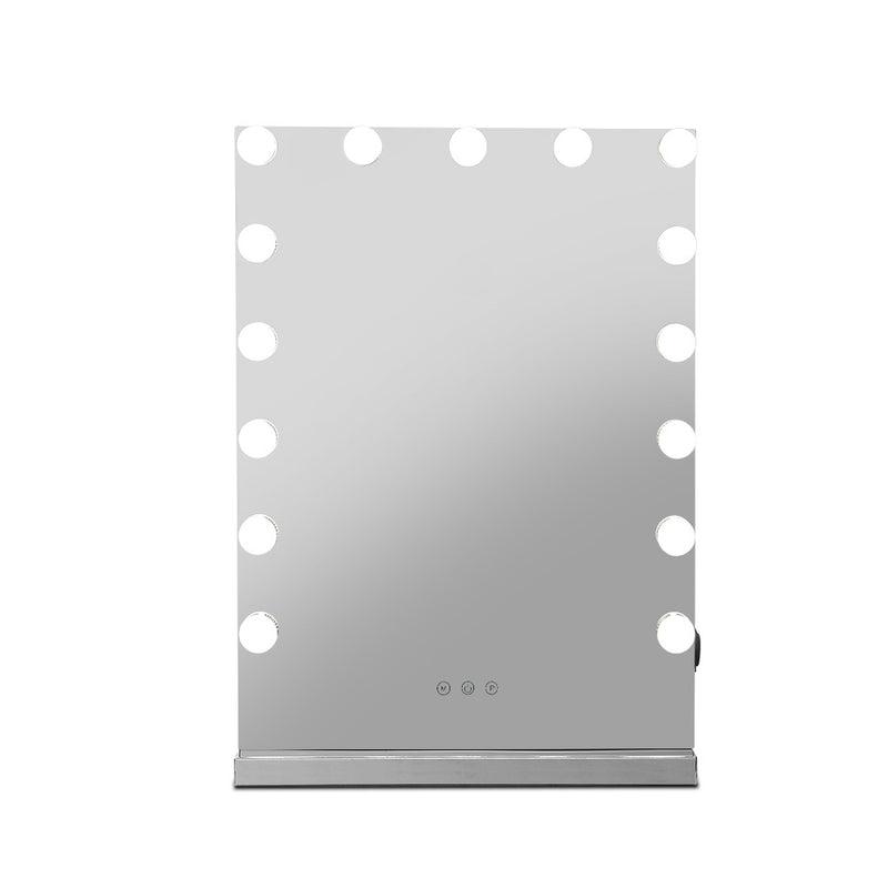 Makeup Mirror 43x61cm Hollywood Vanity with LED Light Tabletop Wall-3