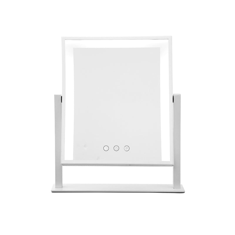 Makeup Mirror 25x30cm Hollywood Vanity with LED Light Rotation White-3