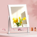 Makeup Mirror 25x30cm Hollywood Vanity with LED Light Rotation White