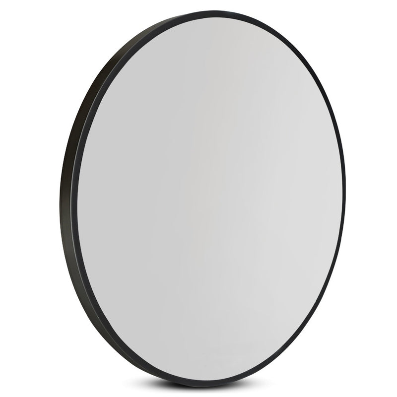 Wall Mirror Makeup 90cm Home Decor Framed Mirrors Bathroom Round Black-1