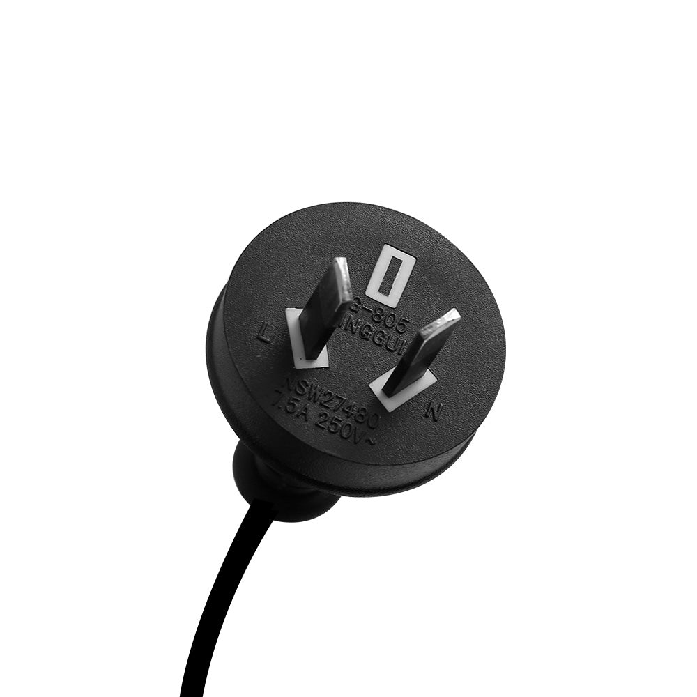 Black three-pin power plug for Wall Mirror 90cm with Led light Makeup Home Decor Bathroom Round Vanity.