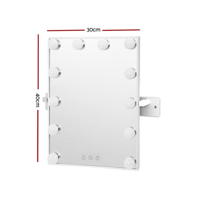 Hollywood Wall mirror Makeup Mirror With Light Vanity 12 LED Bulbs rectangular wall-mounted mirror with 12 round LED lights and adjustable arm