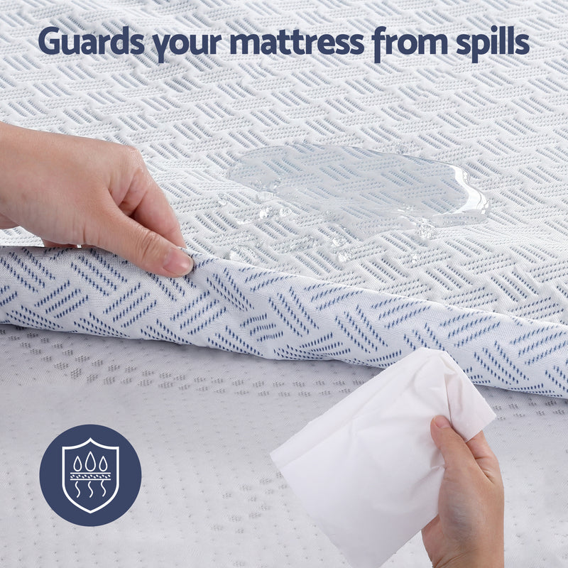 Cooling Mattress Protector Waterproof Deep Pocket Fitted Cover Double-6