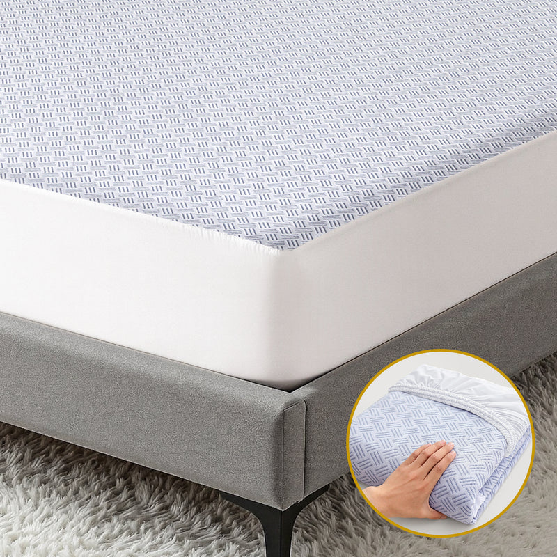Cooling Mattress Protector Waterproof Deep Pocket Fitted Cover Double-11