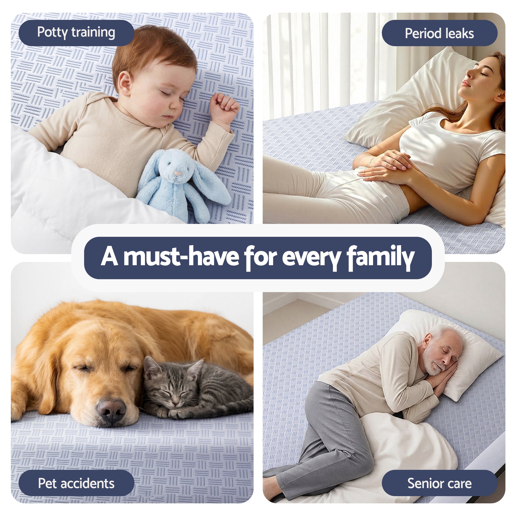 Cooling Mattress Protector Waterproof Deep Pocket Fitted Cover King