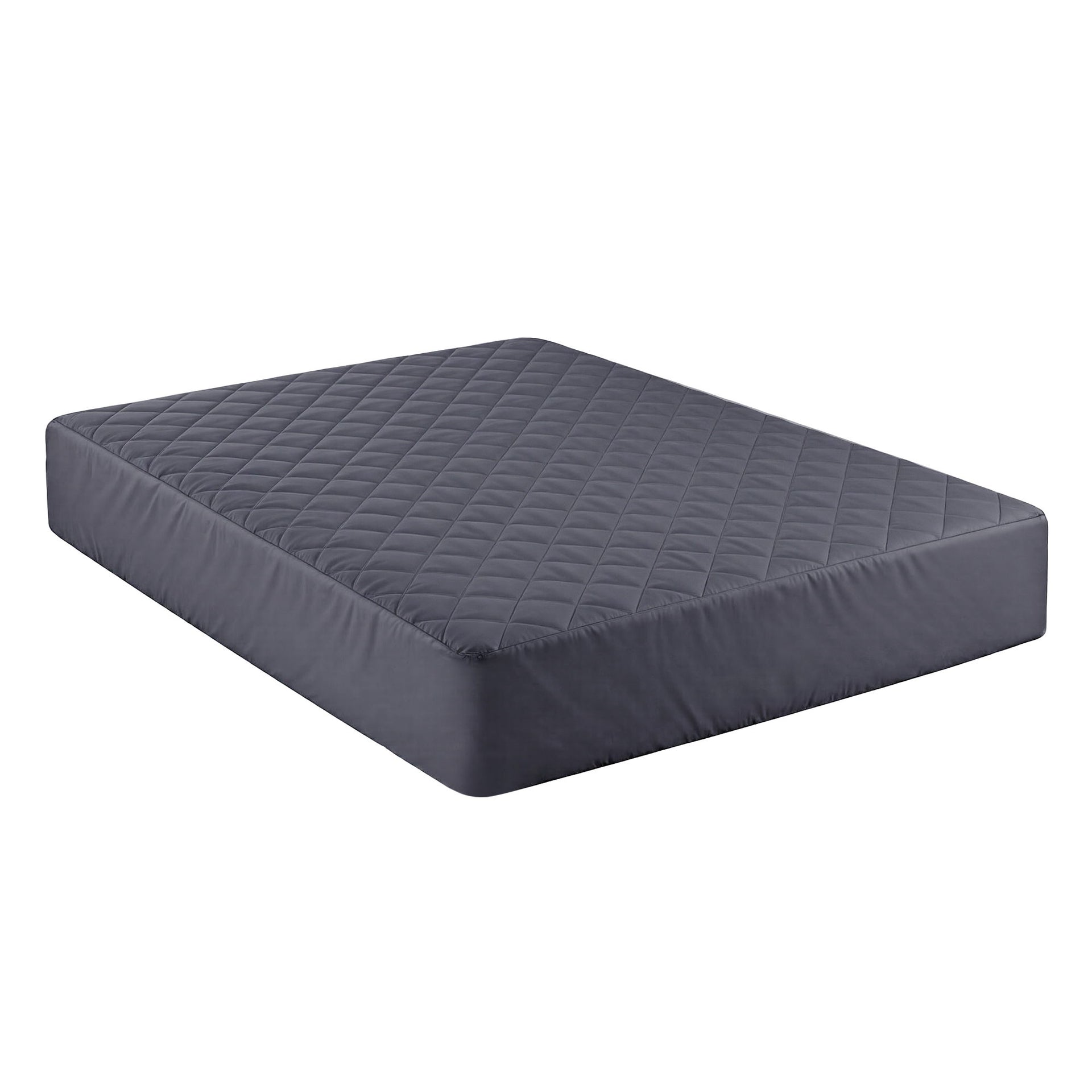 Water-Resistant Mattress Protector Microfiber 360° Fit King in dark gray with quilted microfiber fabric and snug fit design