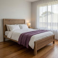 Nowra Queen Solid Acacia Wood Bed Frame - Oak